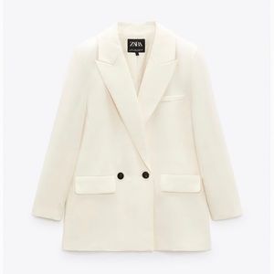 Ivory zara boyfriend blazer